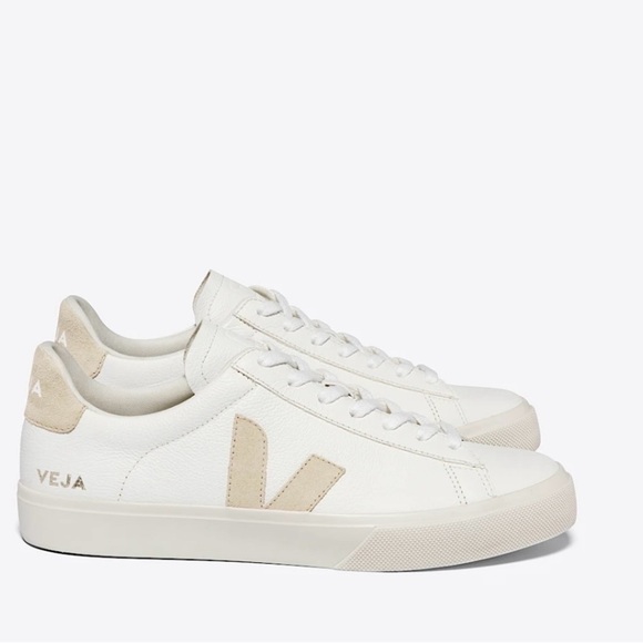 VEJA Campo Leather White Almond Sneakers Size 9 NEW - Picture 2 of 13